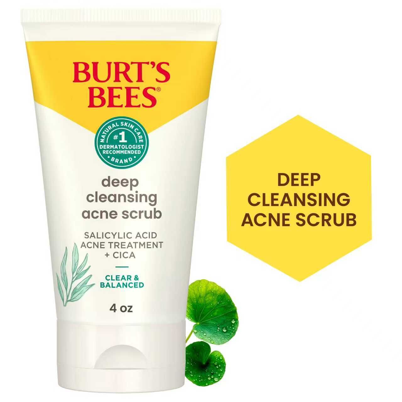 【預購】Burt's Bees H051209 「天然抗痘系列」深層淨化去角質潔顏乳 (4oz)