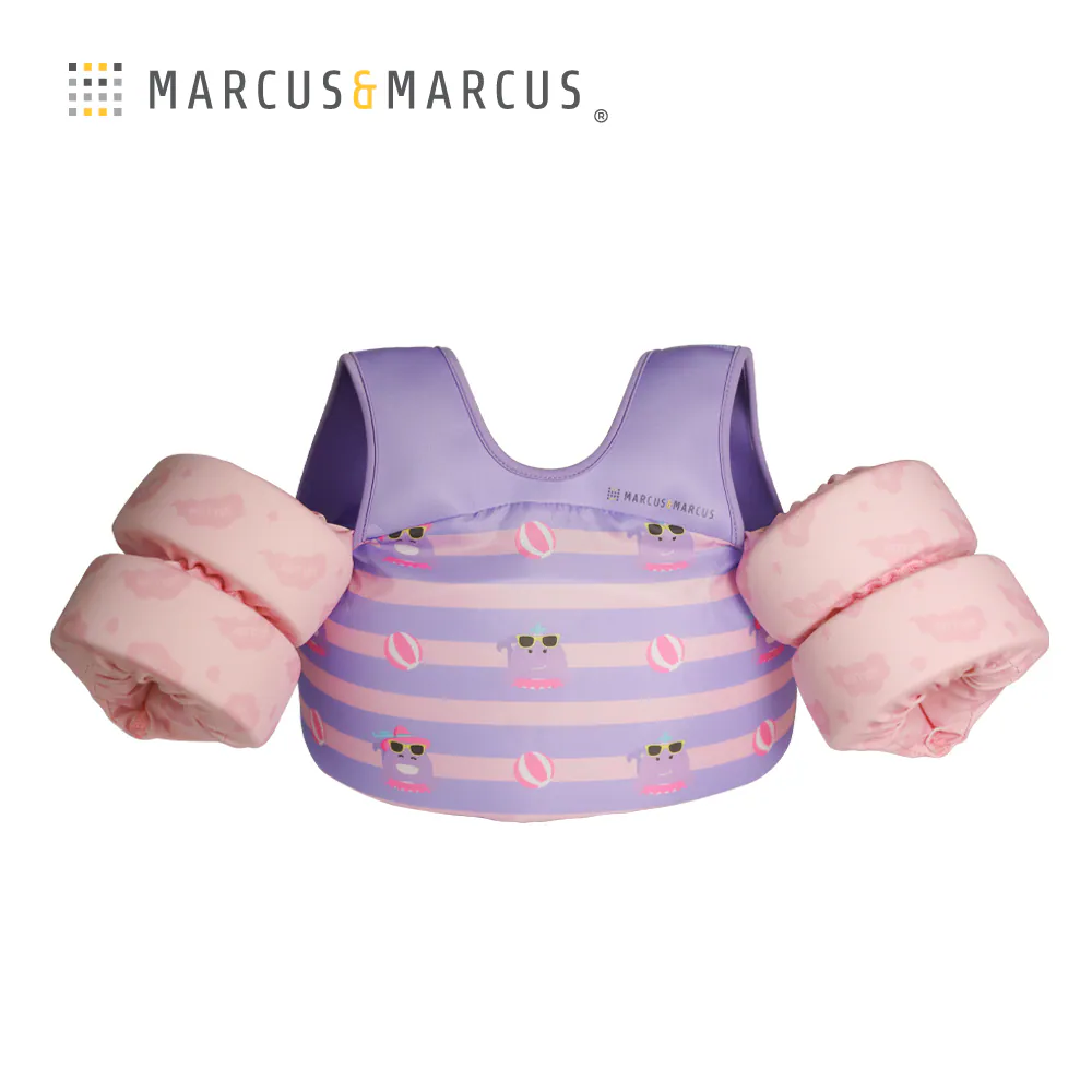 Marcus&Marcus 幼兒穿戴式臂圈浮力背心 - 鯨魚(M:15-30kg/2~6歲)