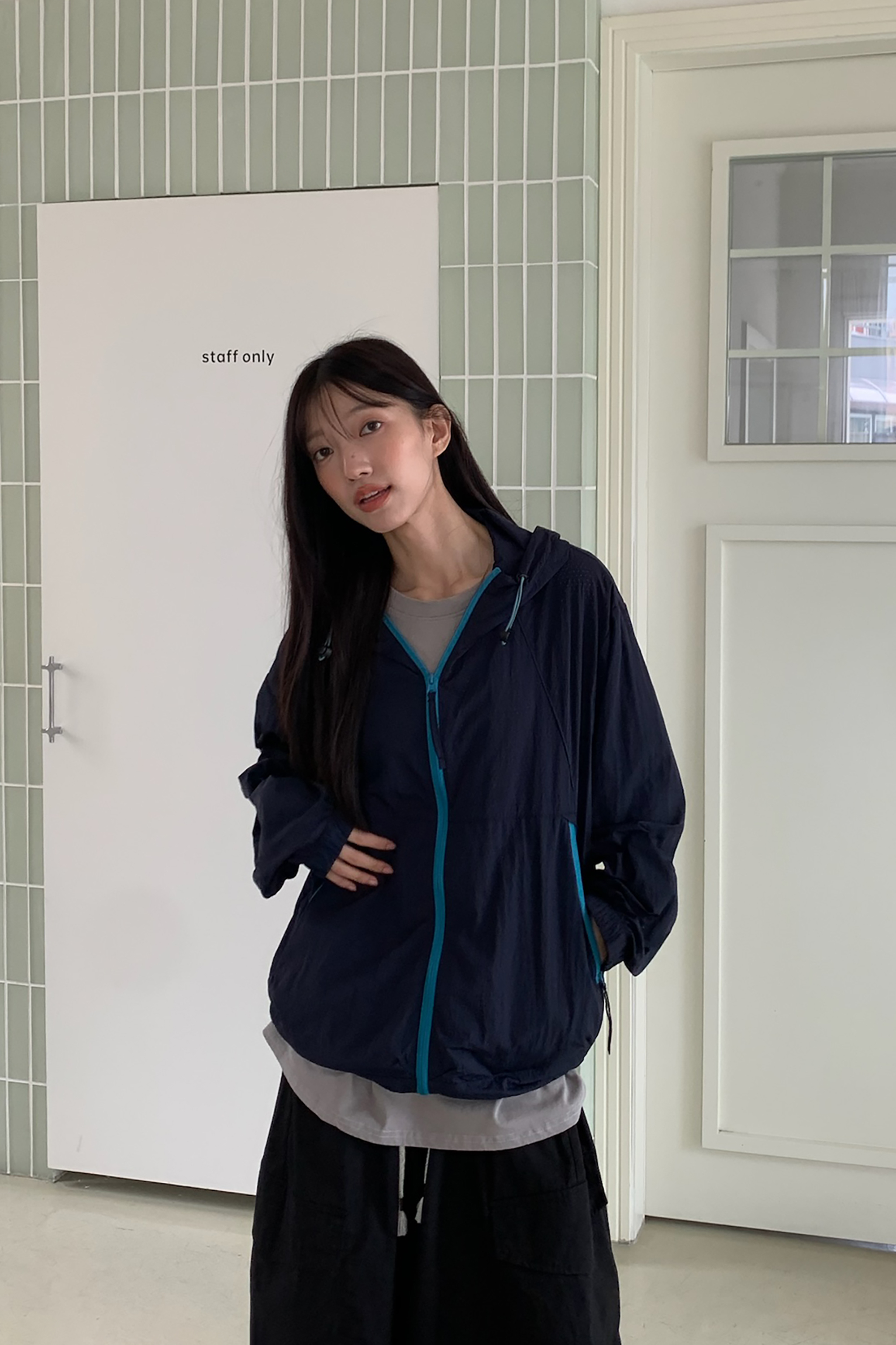 May｜機能撞色拉鏈外套 3色