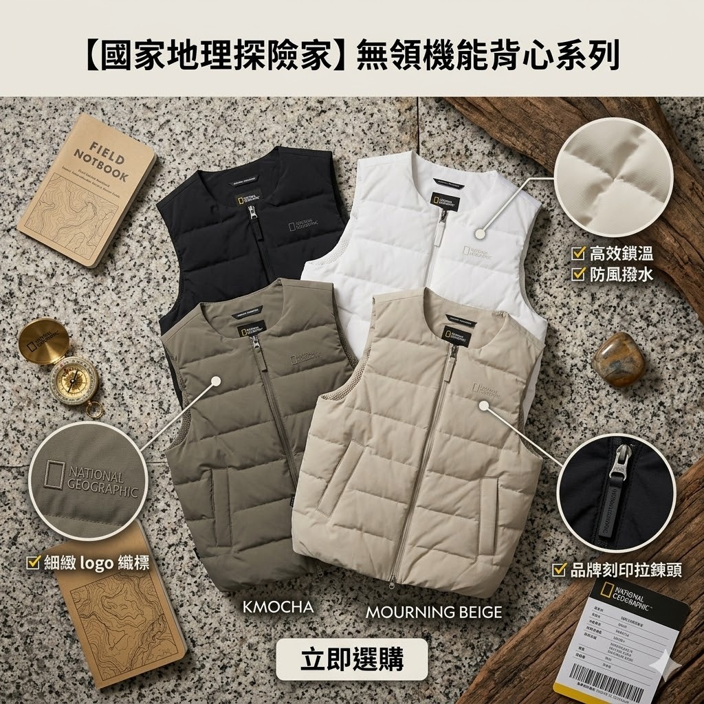 【預購】National Geographic KK051116 女裝 HERON U領輕便背心