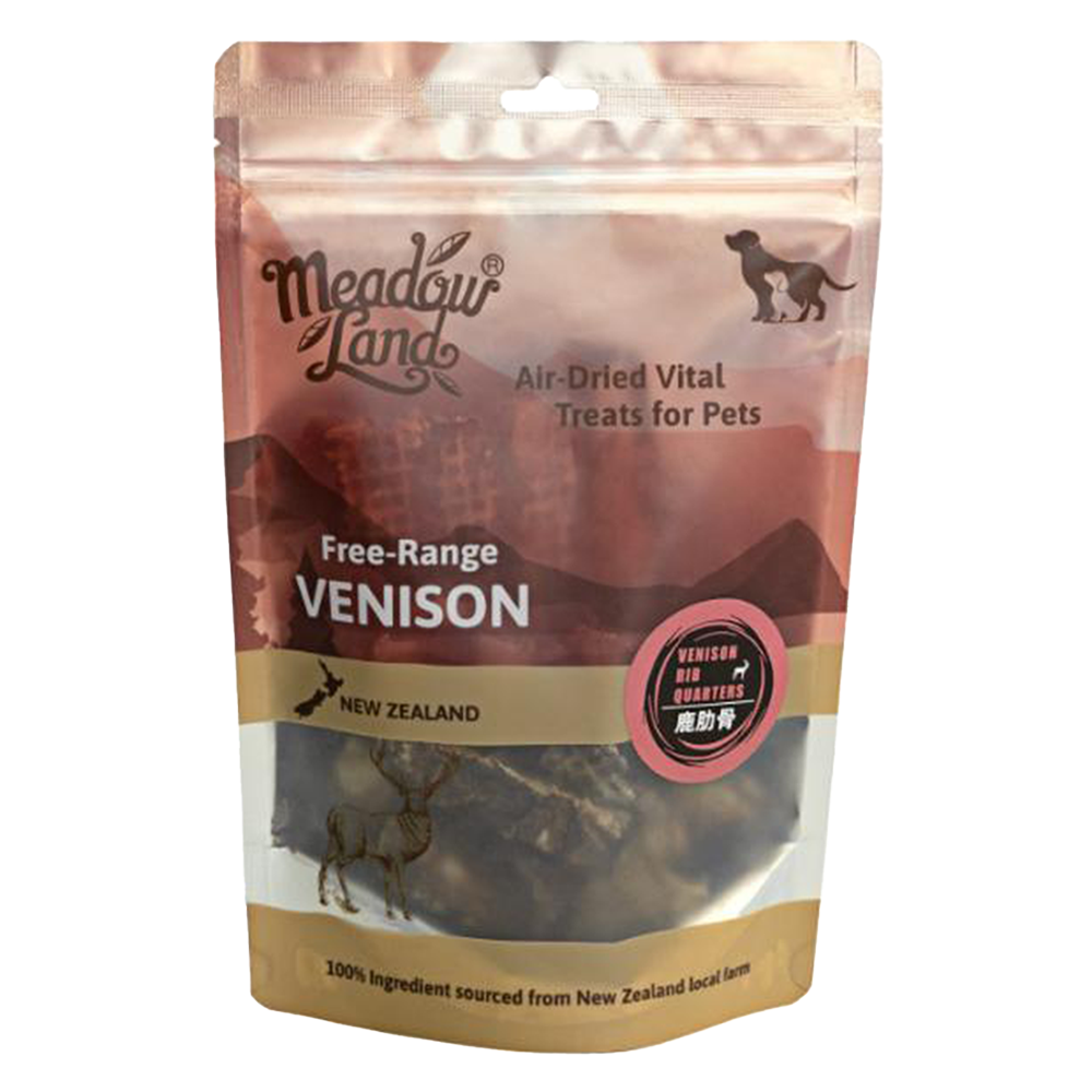 Meadowland 風乾鹿肋骨狗零食 150g (Exp: Dec-2026)