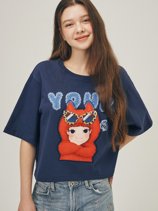 【預購】Youk Shim Won WKR051107 Monster semi 短款短袖上衣