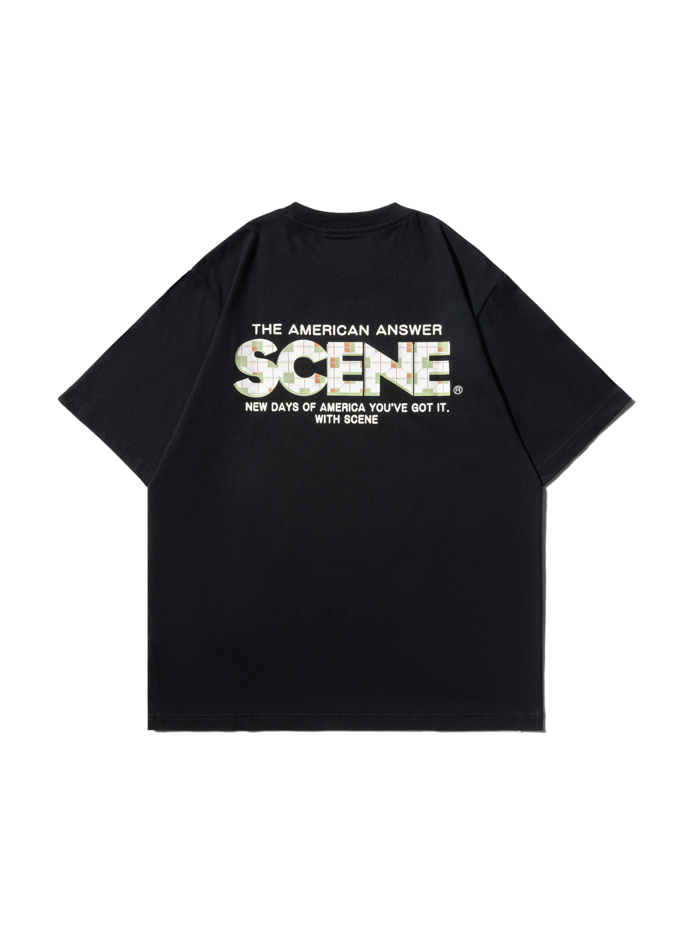 SCENE MOSAIC TEE // BLK