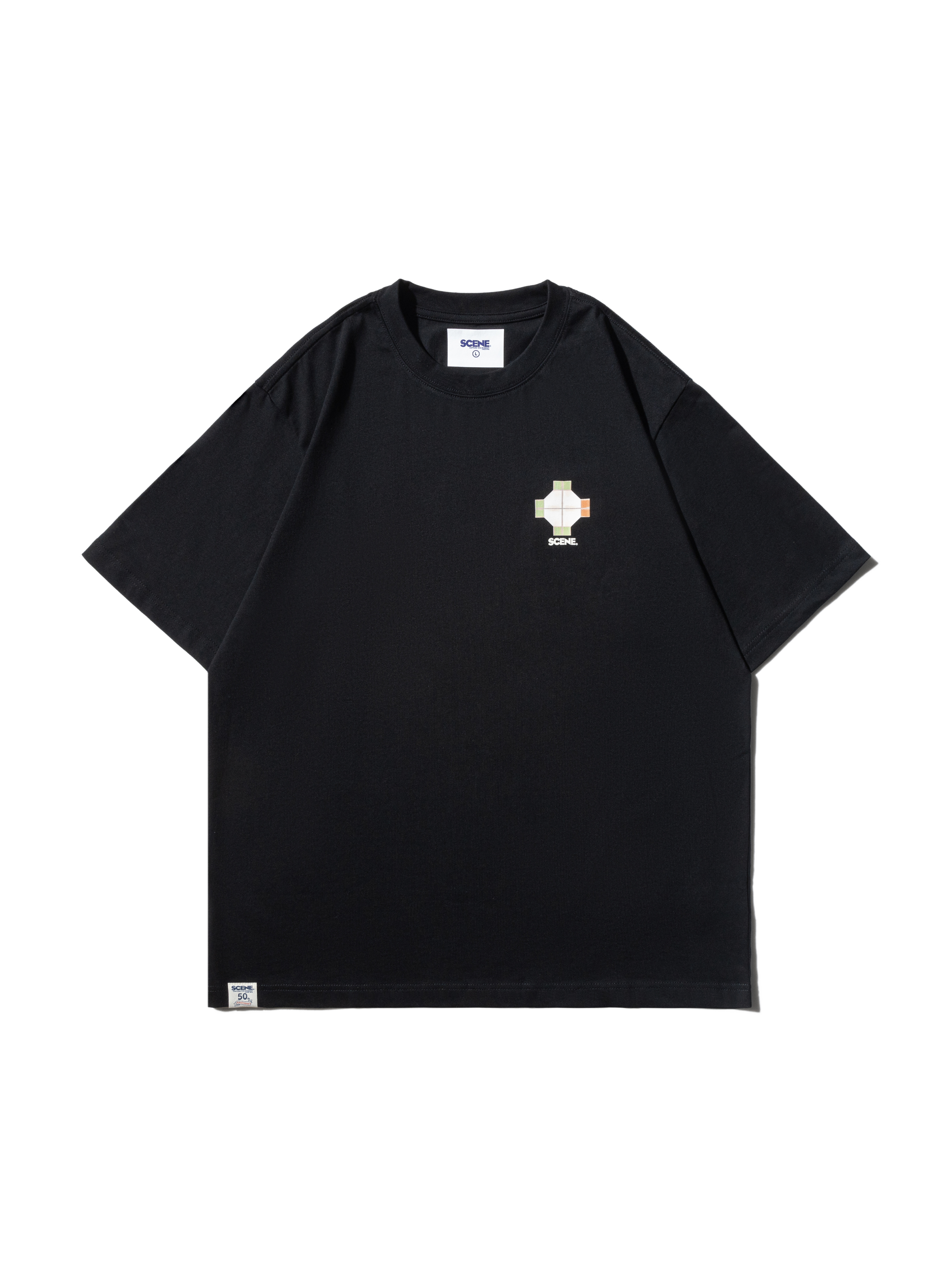 SCENE MOSAIC TEE // BLK