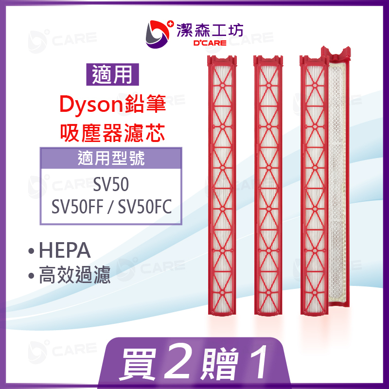 電商限定(副廠) Dyson 鉛筆/筆型 吸塵器 濾芯 SV50