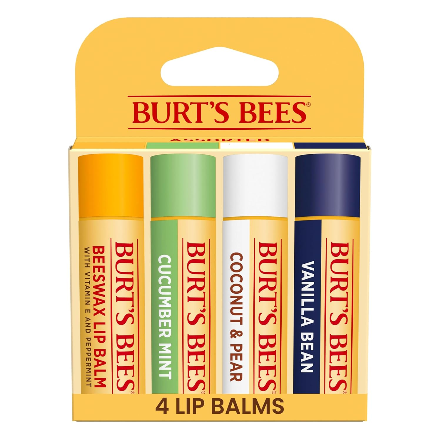 【預購】BURT'S BEES  H051214 天然護唇膏四入超值禮盒組（多口味組合）