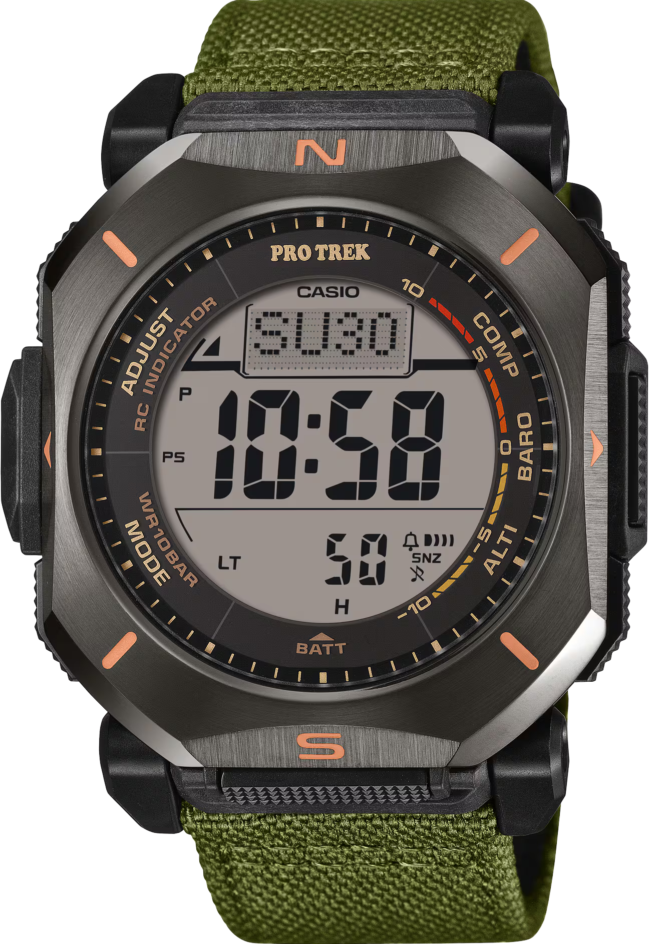 萬年鐘錶 - CASIO 卡西歐 PRO TREK  登山者藍芽太陽能電波方位、氣壓、高度、溫度三重感應器登山錶  PRW-69YB-3  錶徑 : 46.4 mm