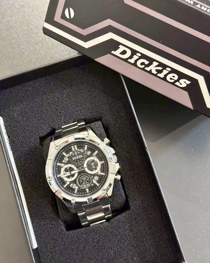 <鋼意銀河⌚> Dickies 銀河系列 防水石英機芯手錶 三眼鋼錶