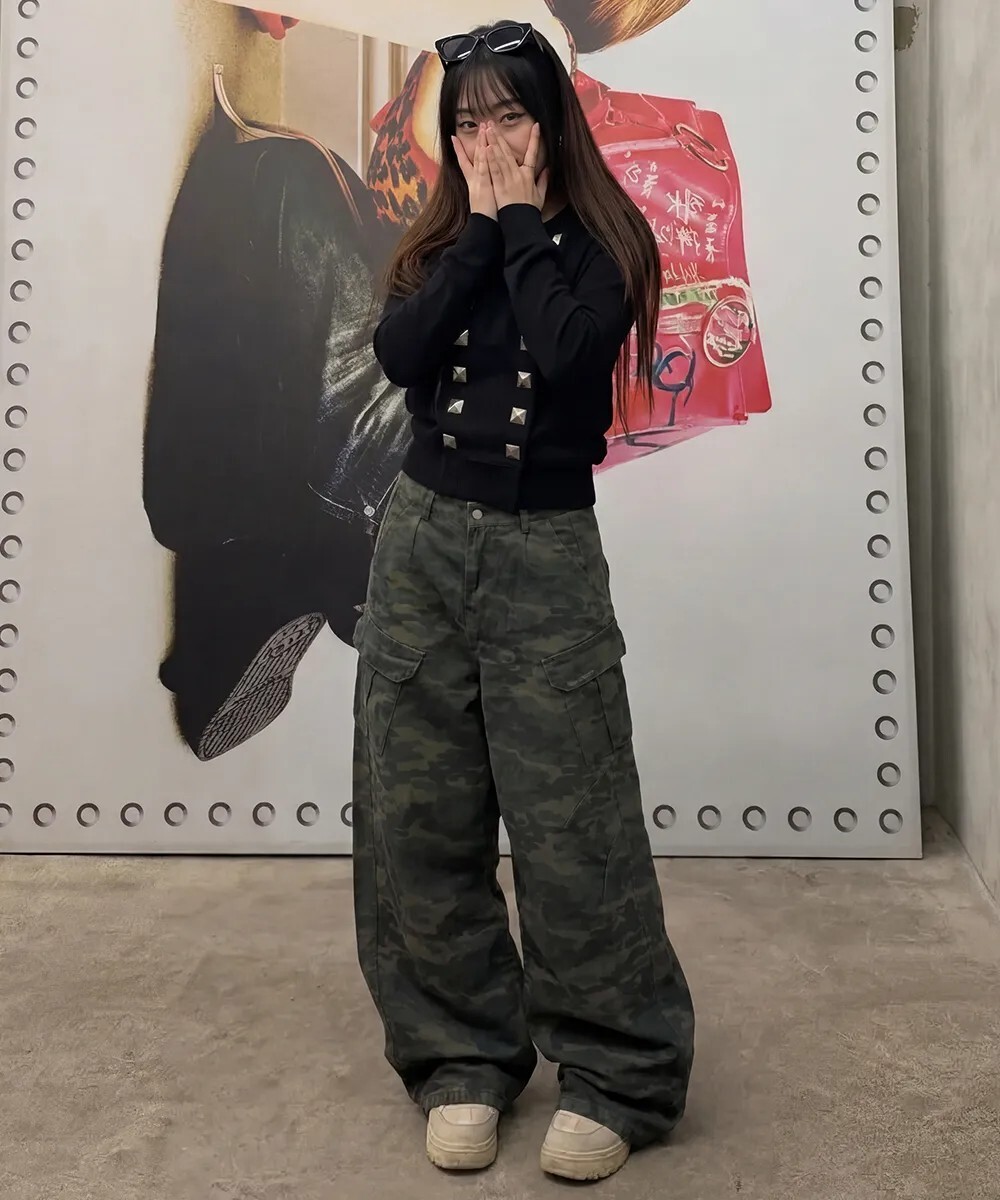 【OWN】ARTISTWEAR 工裝 寬褲 迷彩 長褲 夏季 層次 男女同款 迷彩 韓國限定 韓國品牌 熱門