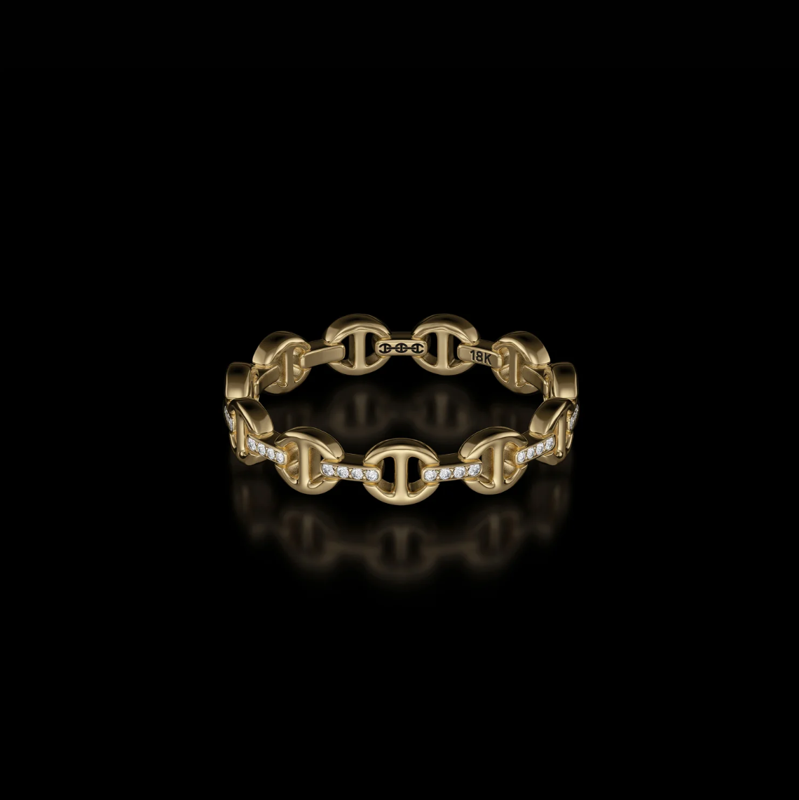 HB203D MICRO DAME II WITH DIAMOND BRIDGES - 18K GOLD