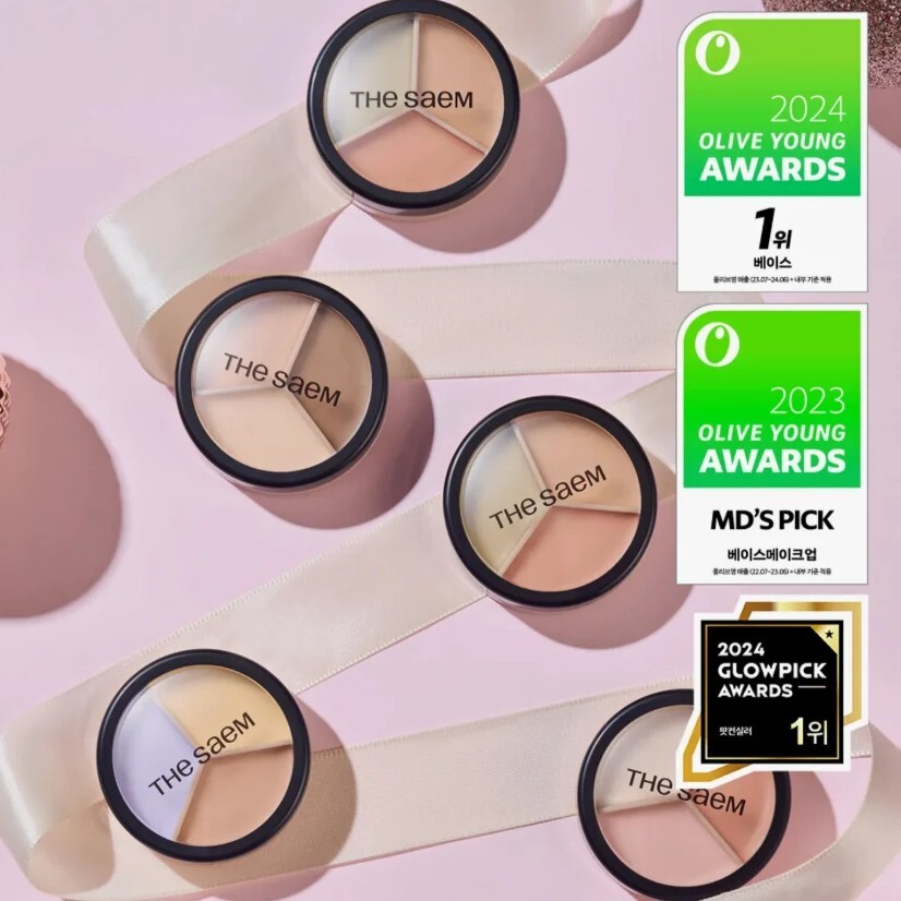 THE SAEM Cover Perfection Triple Pot Concealer #01/03