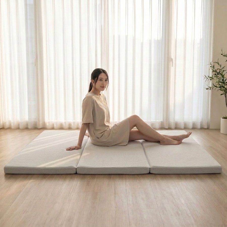 折疊床真人實躺使用情境圖