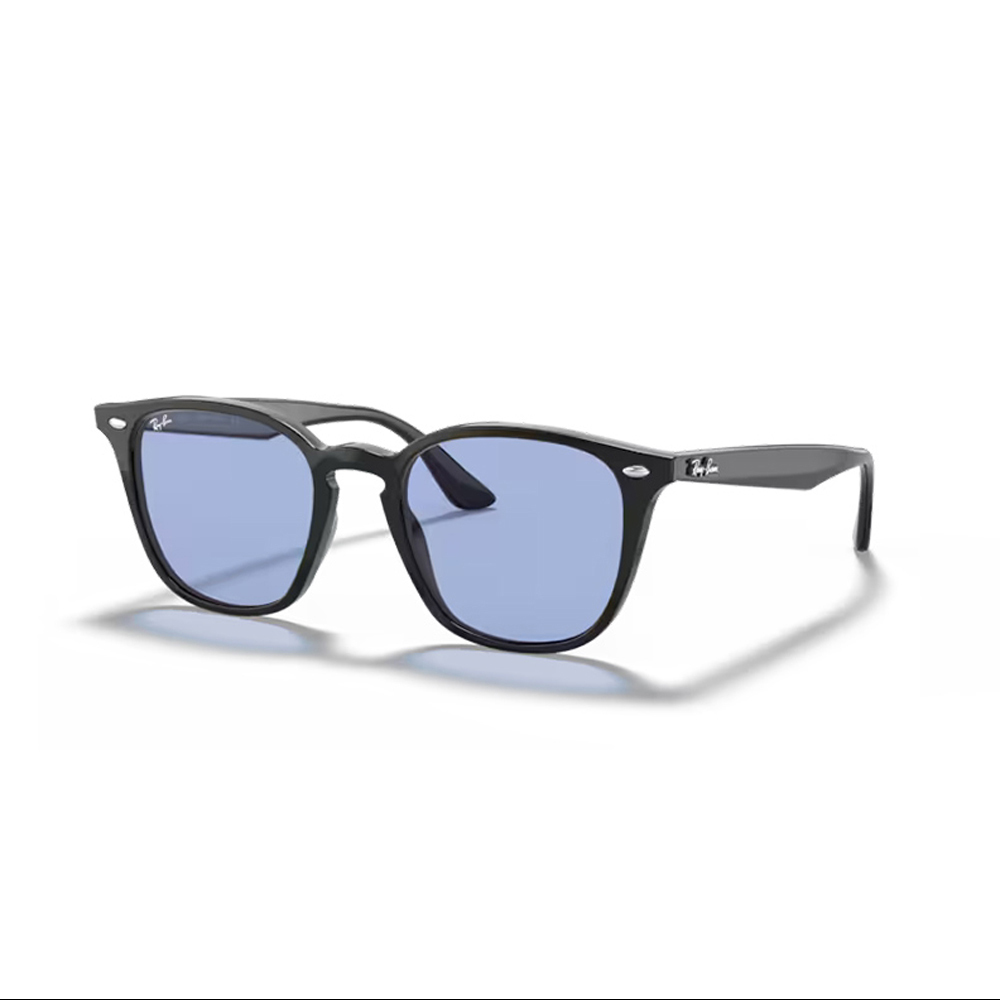 【RayBan】RB4258F 60180-52mm 方框太陽眼鏡♦(黑-藍色鏡片)