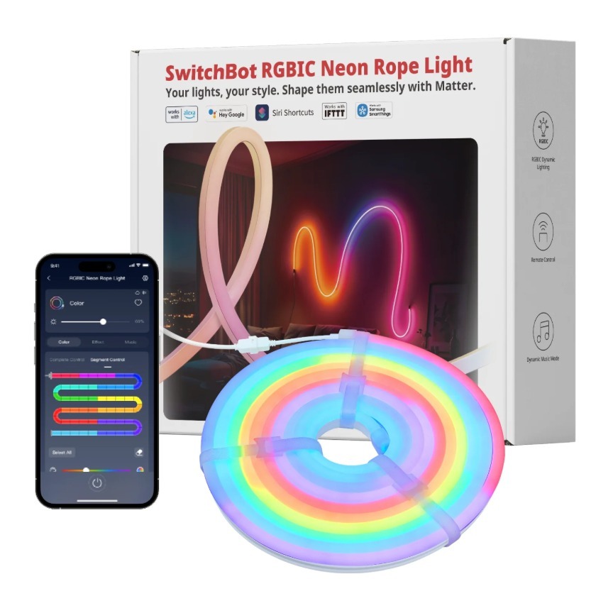 SwitchBot RGBIC Neon Rope Light