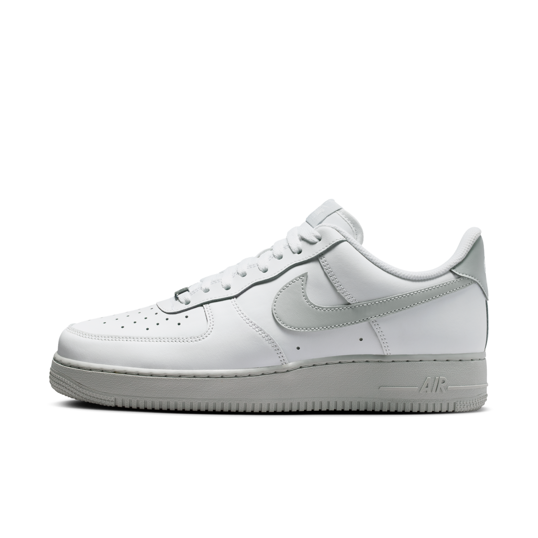 男鞋 NIKE AIR FORCE 1 '07 'Summit White' 白灰 皮革 經典 休閒鞋【FJ4146-128】AF1 WAF1