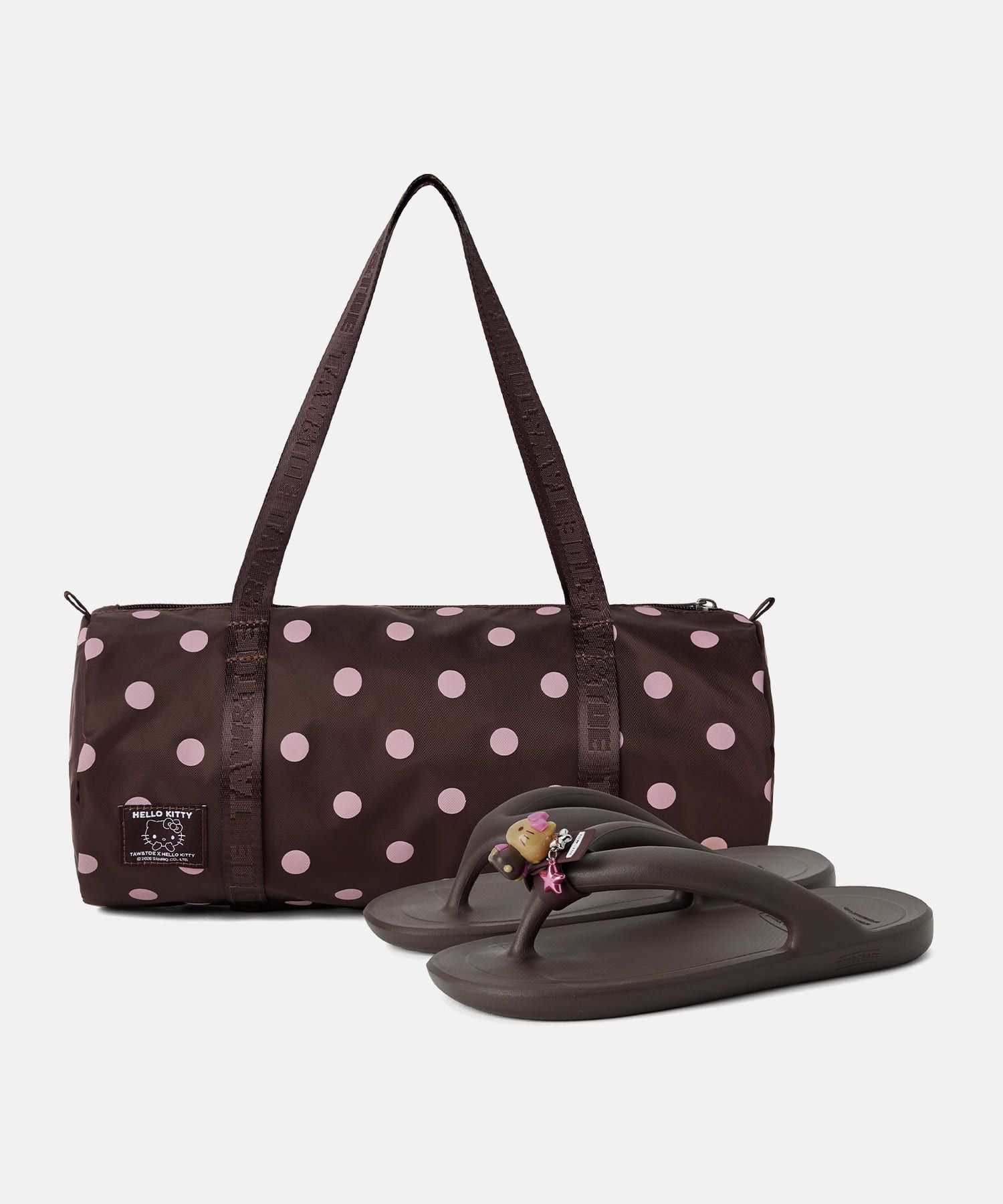 TAW&TOE Hello Kitty 聯名拖鞋套組 棕色 TATU261BSFF022TK