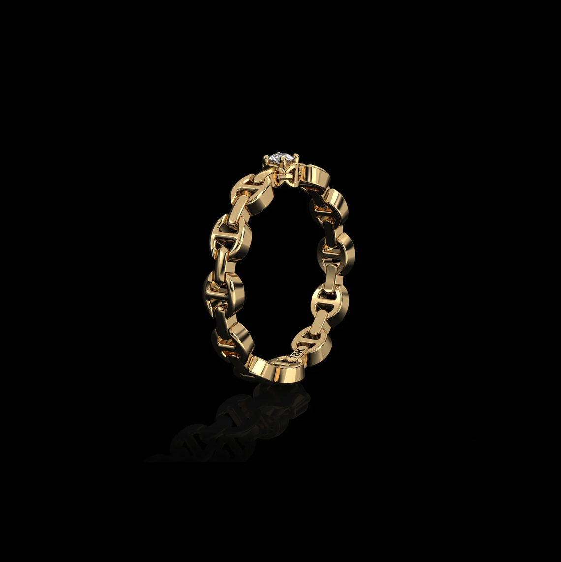 HB195D MICRO II SINGLE SOLITAIRE WITH 2.5MM DIAMOND - 18K GOLD