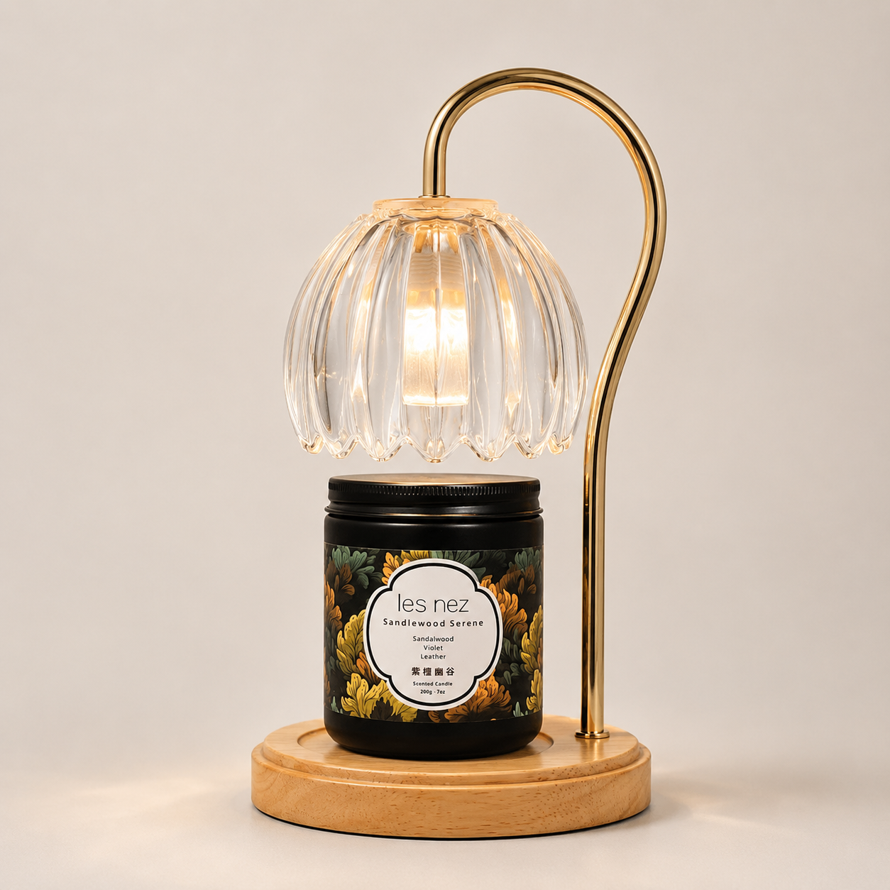 Amber glow candle warmer