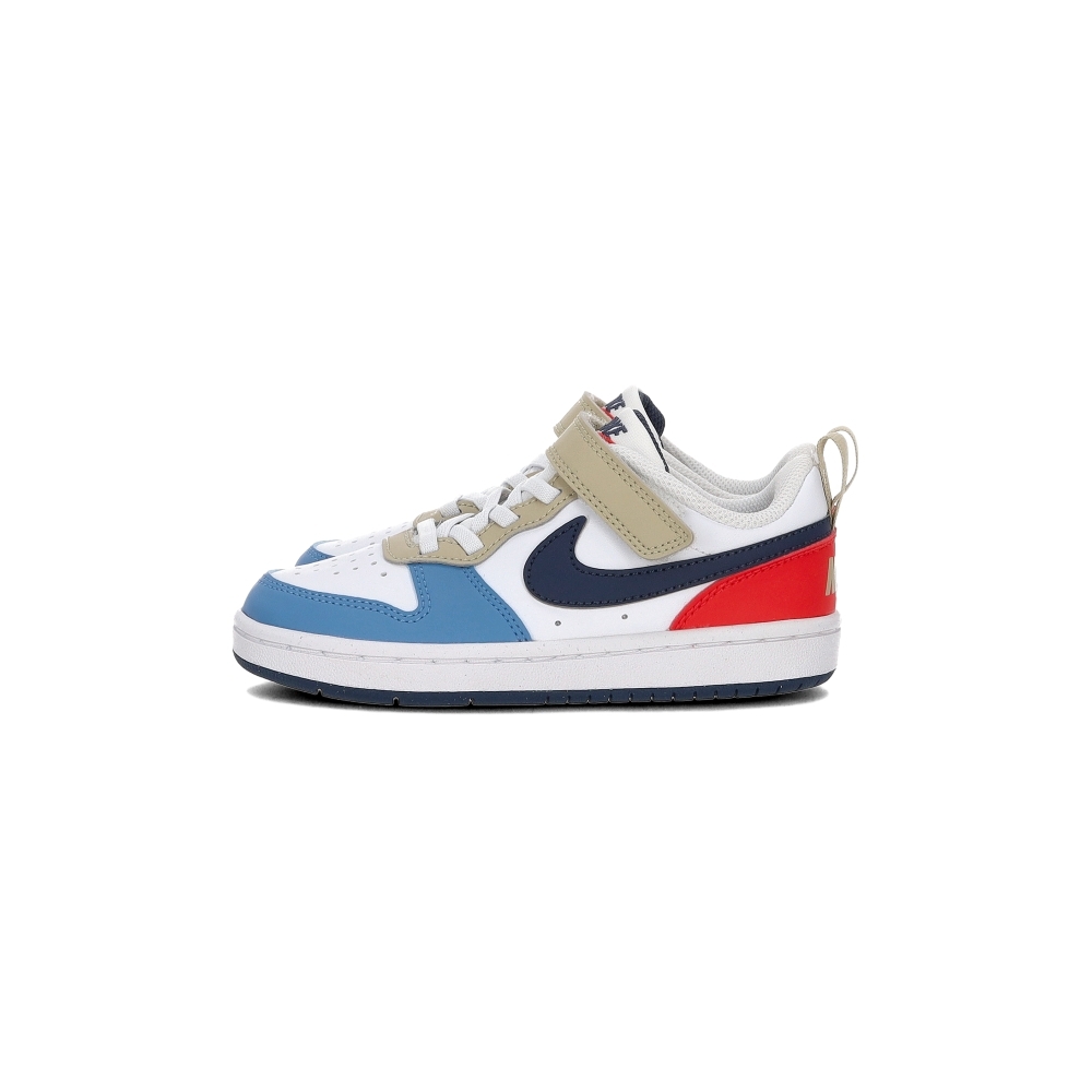 Nike Court Borough Low PS 中童 童鞋 白藍紅色 魔鬼氈 休閒鞋 DV5457-124