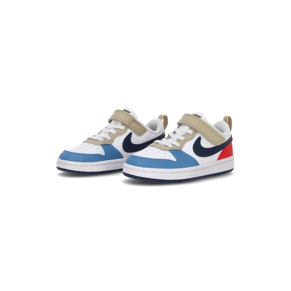 Nike Court Borough Low PS 中童 童鞋 白藍紅色 魔鬼氈 休閒鞋 DV5457-124