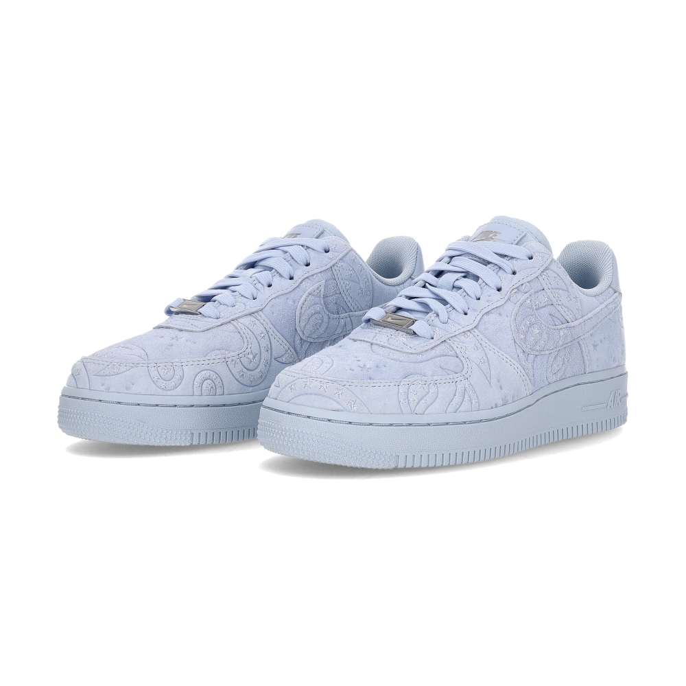 Nike AIR FORCE 1 07 PRM+ 女鞋 氫藍色 壓紋 星星 麂皮 AF1 休閒鞋 IO1259-400