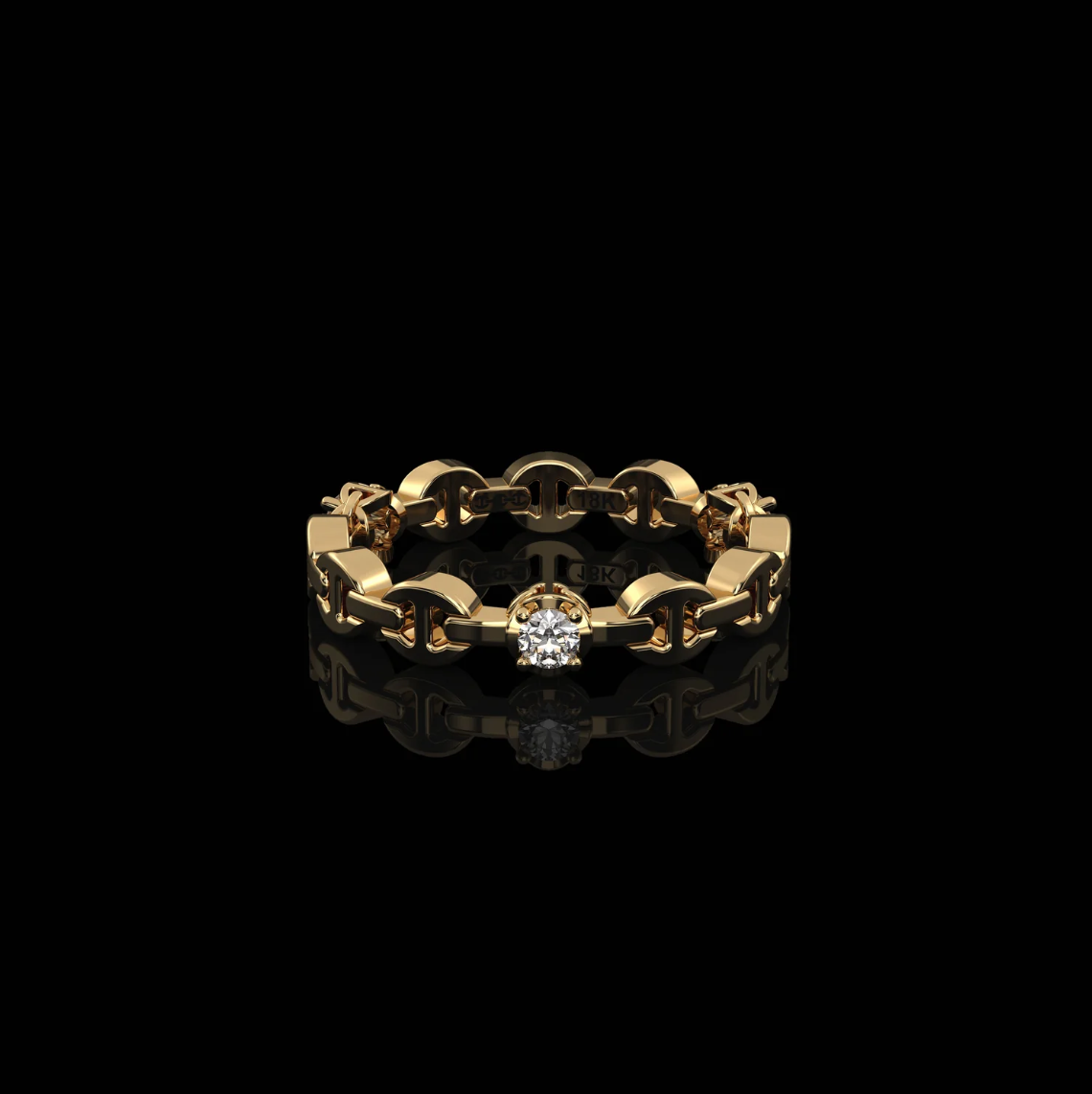 HB196D MICRO II WITH 3 DIAMONDS - 18K GOLD