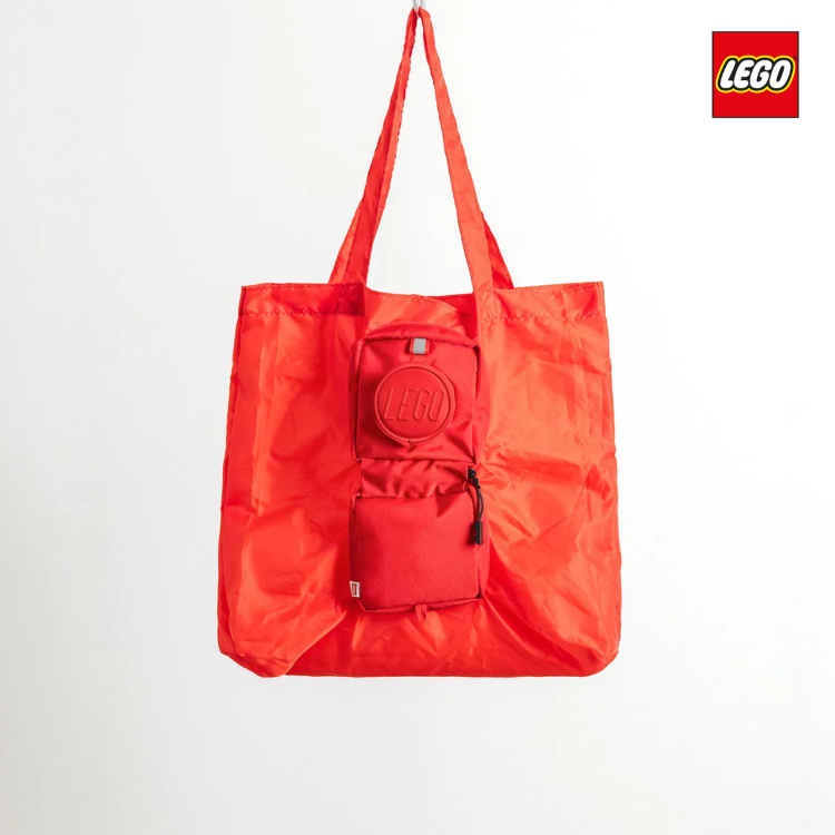 丹麥 Lego 積木摺疊購物袋 紅