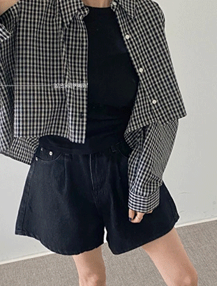 ᴴᴼᵀ ▸▸店長推薦◃◃ 春夏新款/前短後長澎袖格子襯衫 MANIFEST正韓🇰🇷