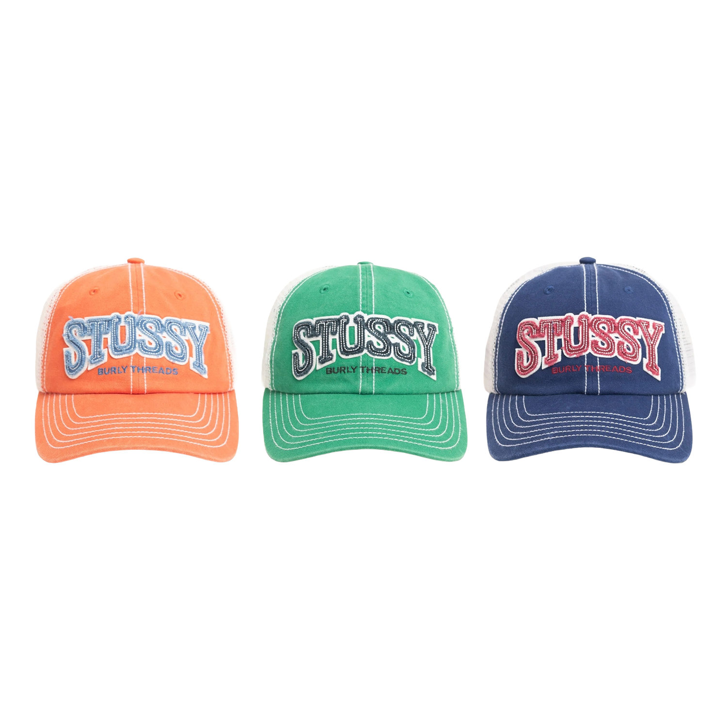 【車庫服飾】STUSSY BURLY THREADS TRUCKER