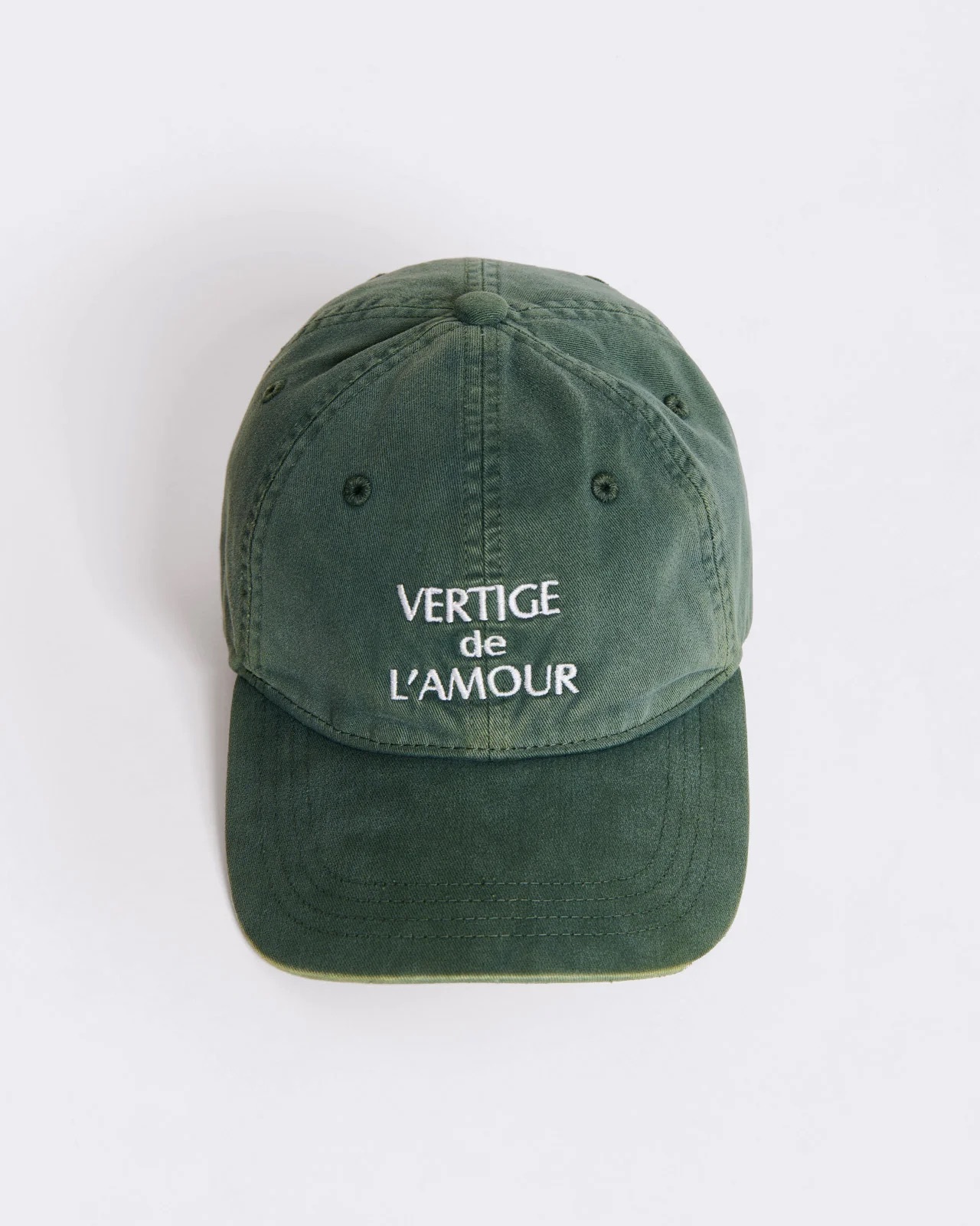 La casquette Vertige de l'amour - garment dye vert   | émoi émoi
