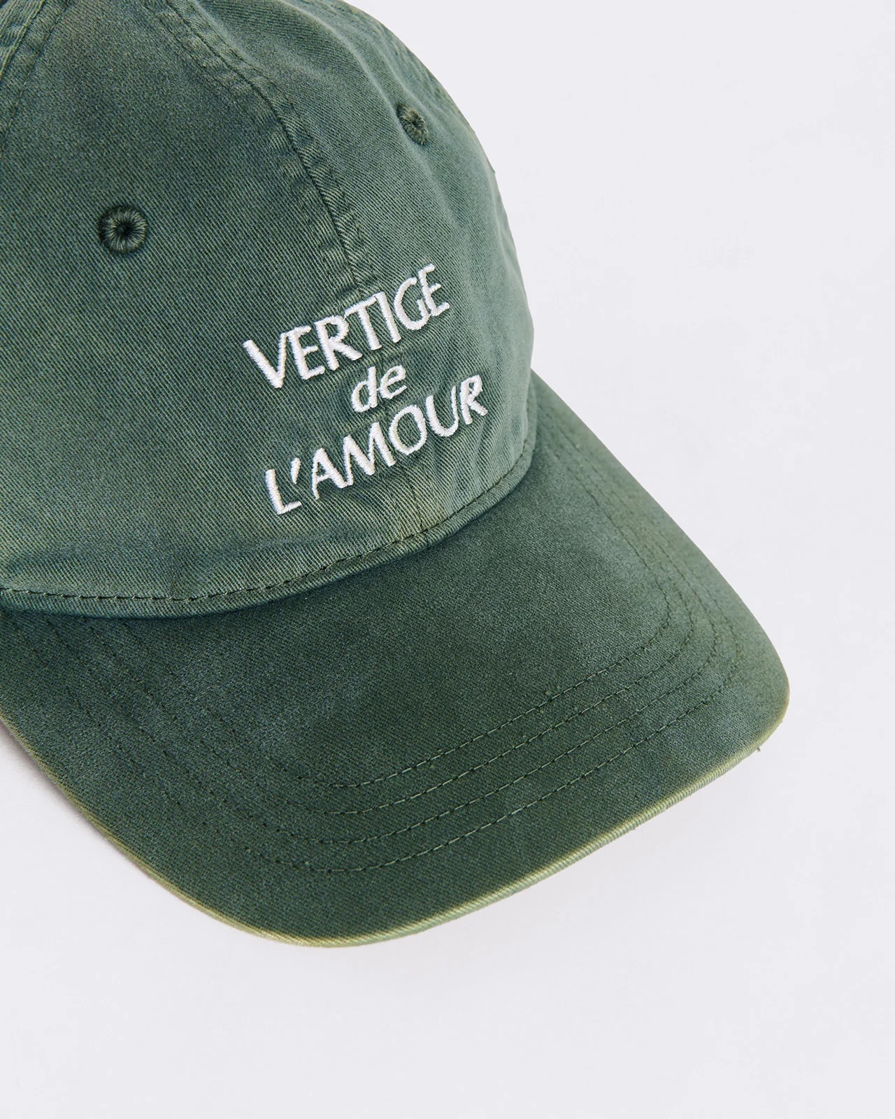 La casquette Vertige de l'amour - garment dye vert   | émoi émoi