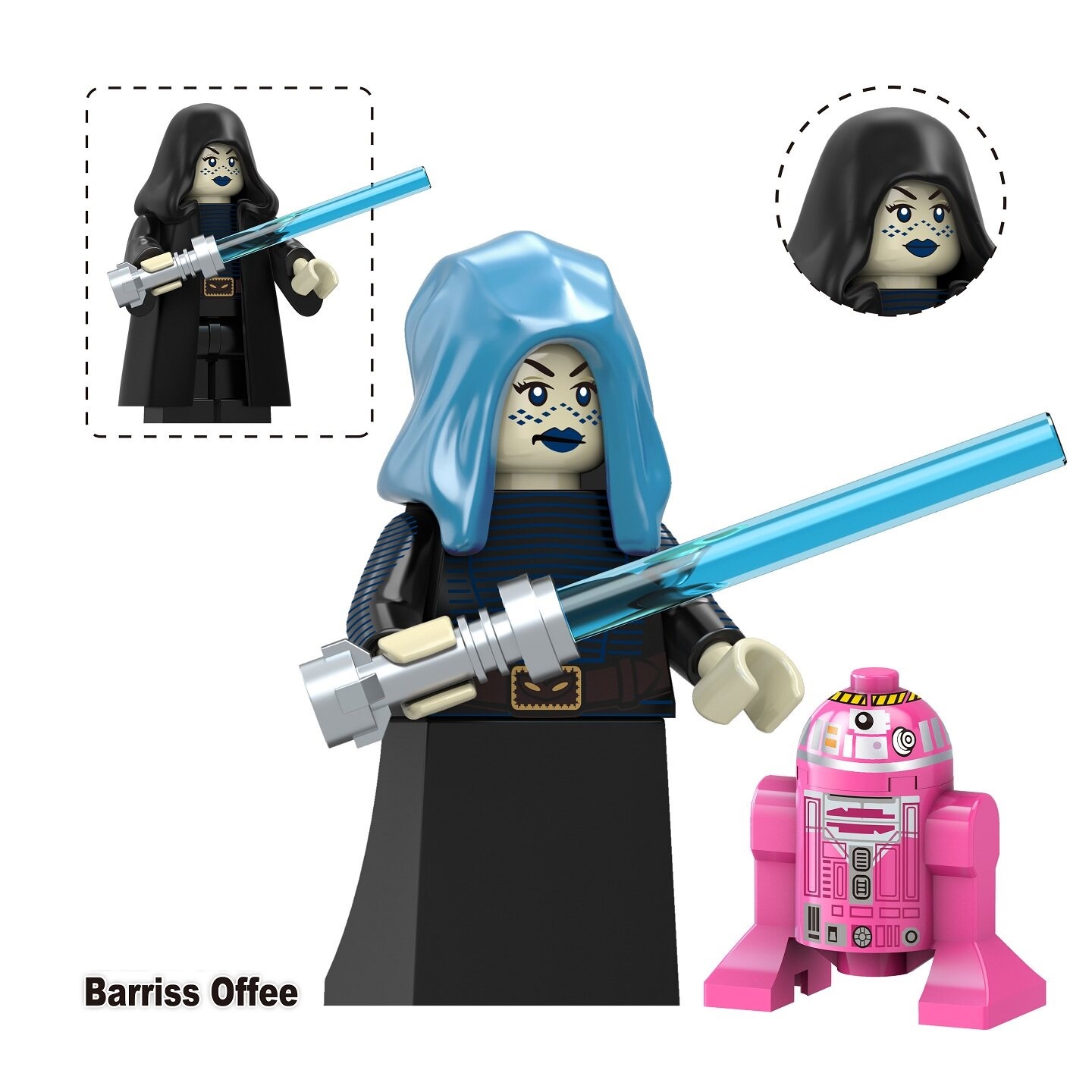 Star Wars Barriss Offee Custom Minifigures Fit Lego TV6121 TV8191