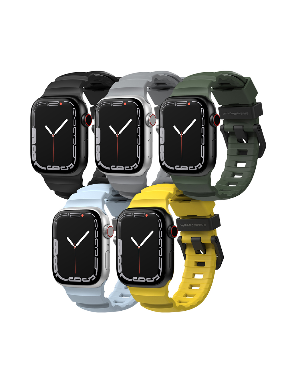 National Geographic｜Rugged FKM Apple Watch Strap【National Geographic Taiwan Sole Agency】