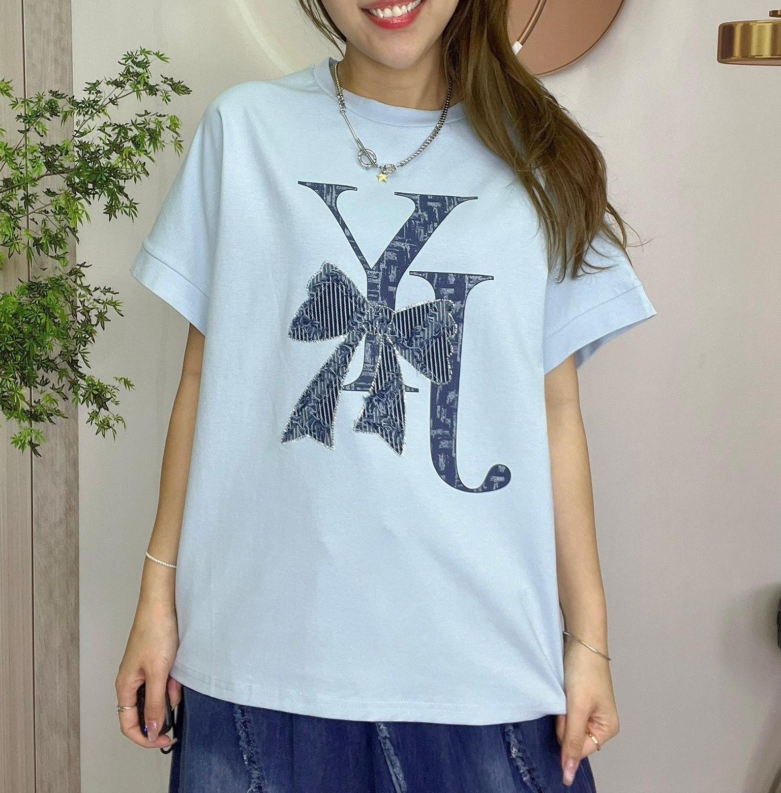 Ma牌子JY字蝴蝶圖案top ～163E