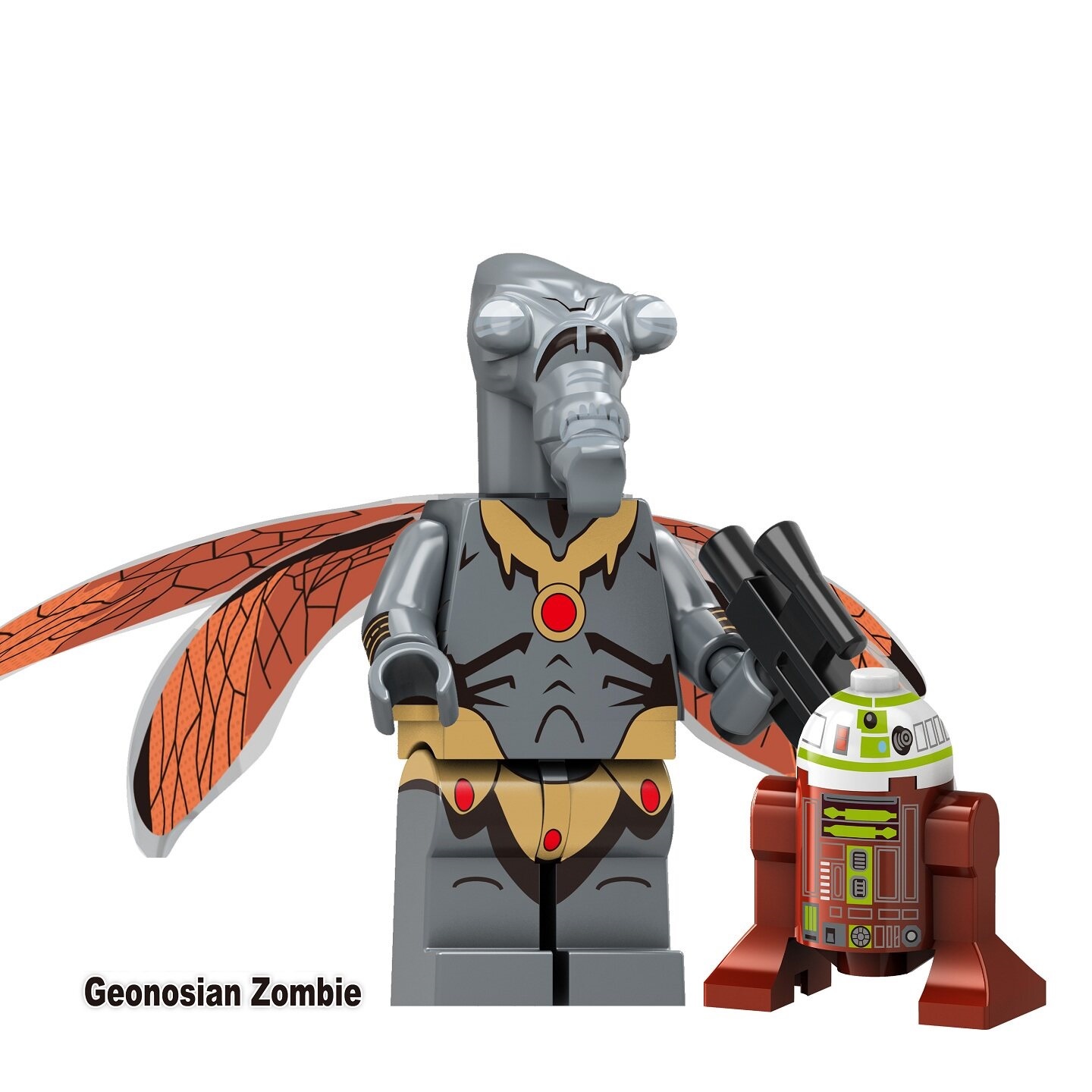 Star Wars Geonosian Zombie Custom Minifigures Fit Lego TV6121 TV8193