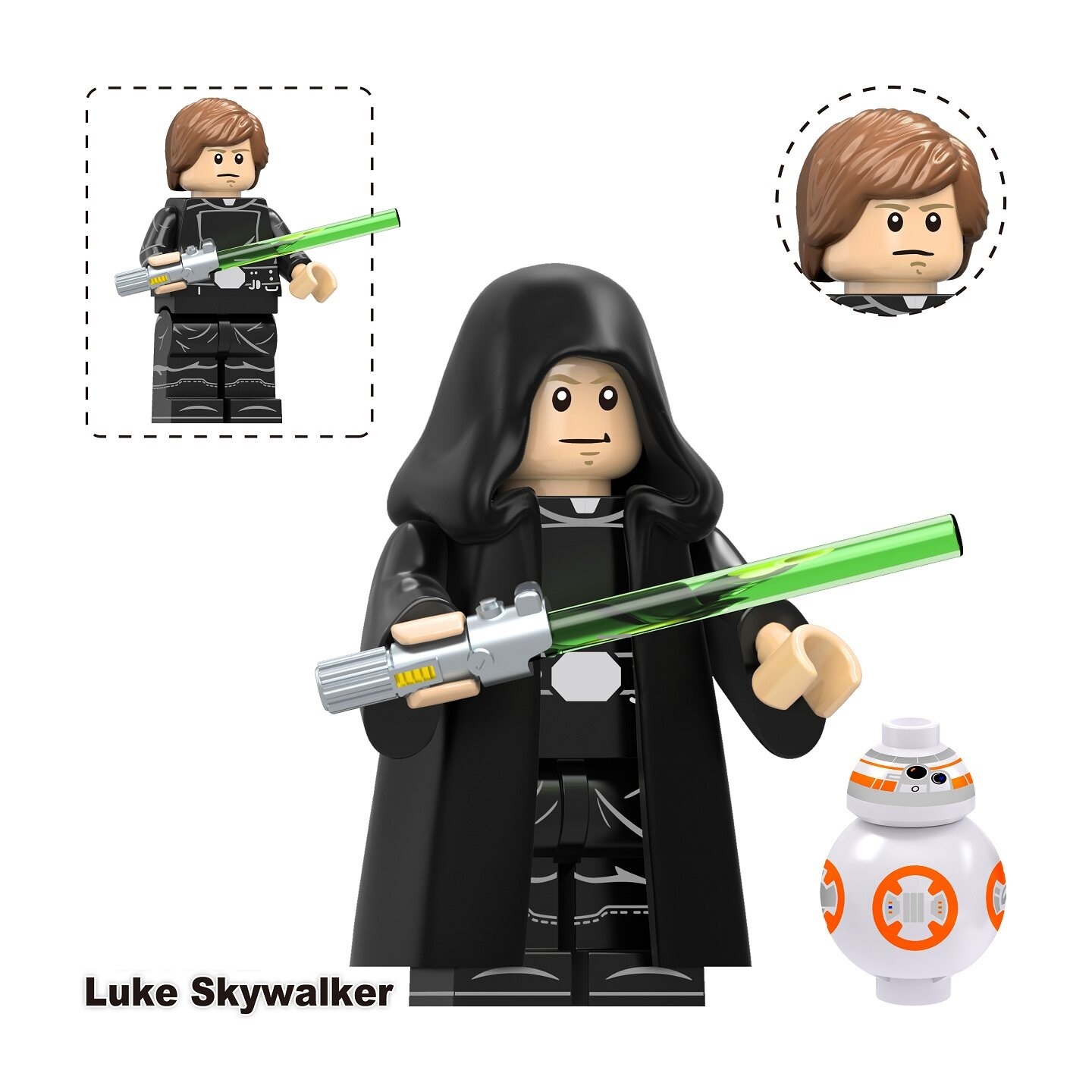 Star Wars Luke Skywalker Custom Minifigures Fit Lego TV6121 TV8194