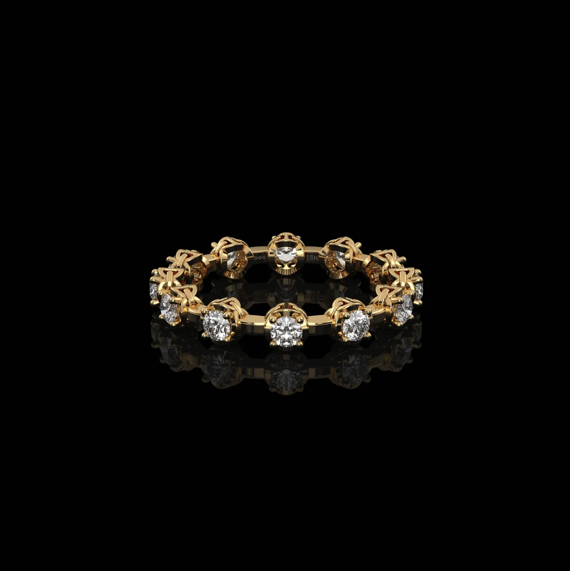 HB198D MICRO II WITH 12 DIAMONDS - 18K GOLD
