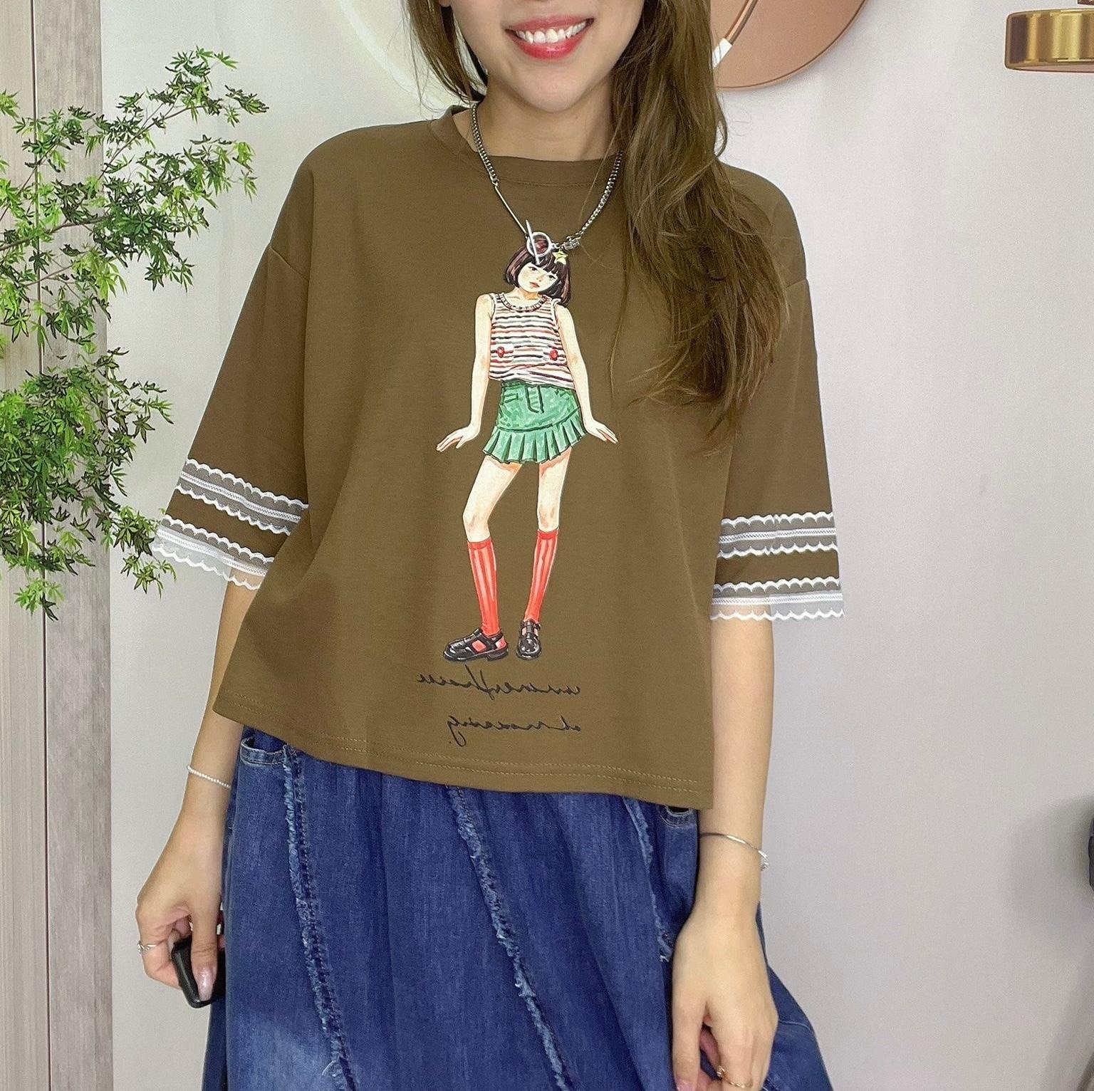 Ma牌子女仔圖案top ～163H