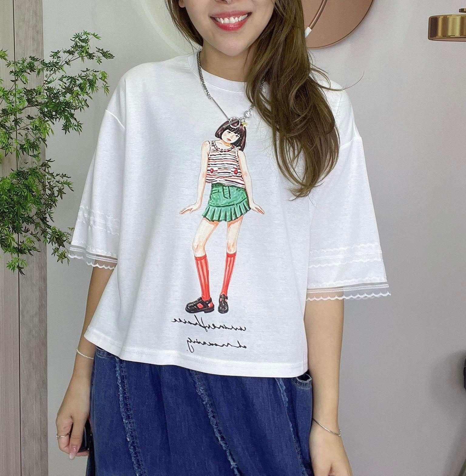 Ma牌子女仔圖案top ～163H