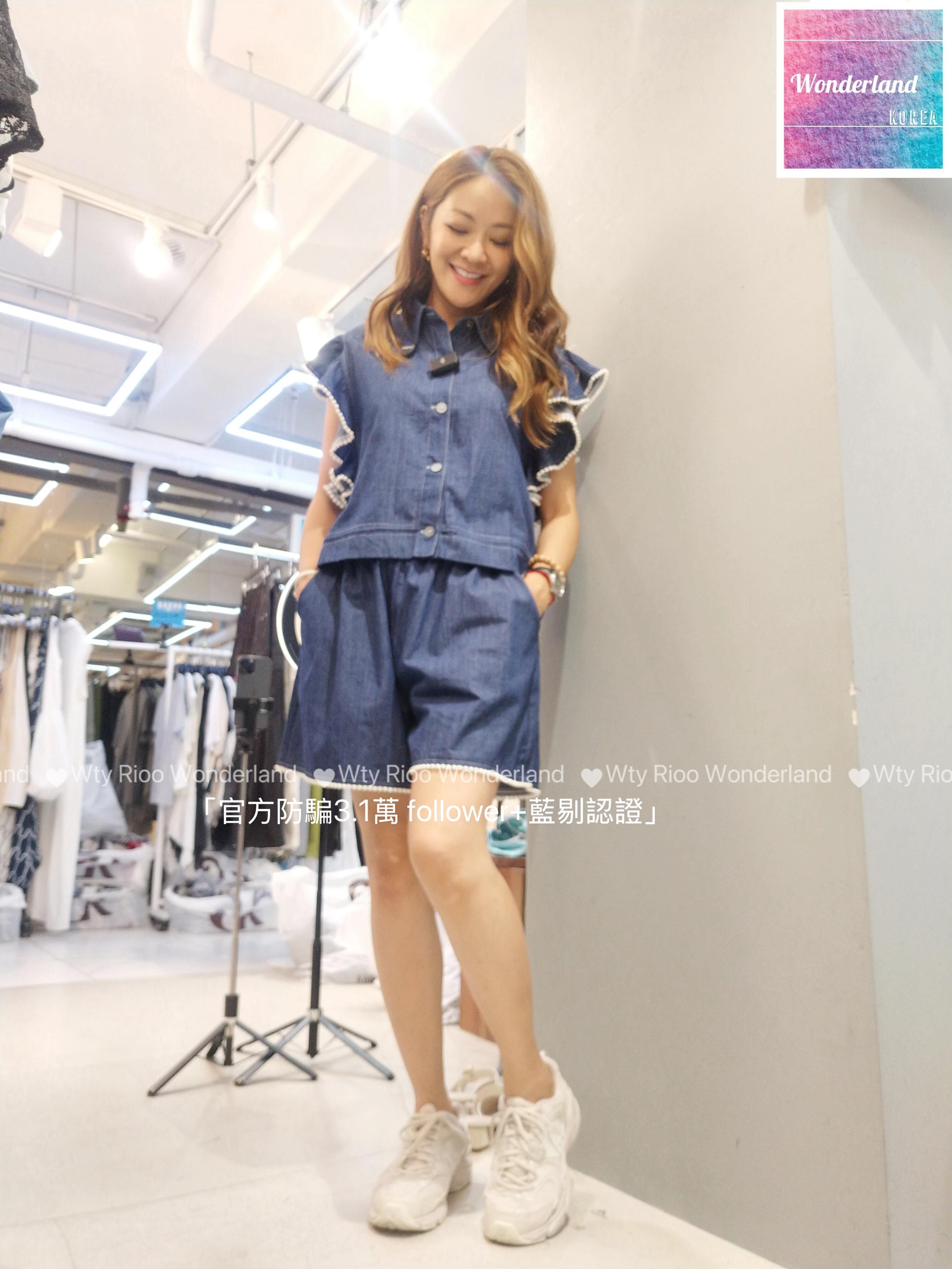 BA43 W051117 Ruffler袖牛仔Set