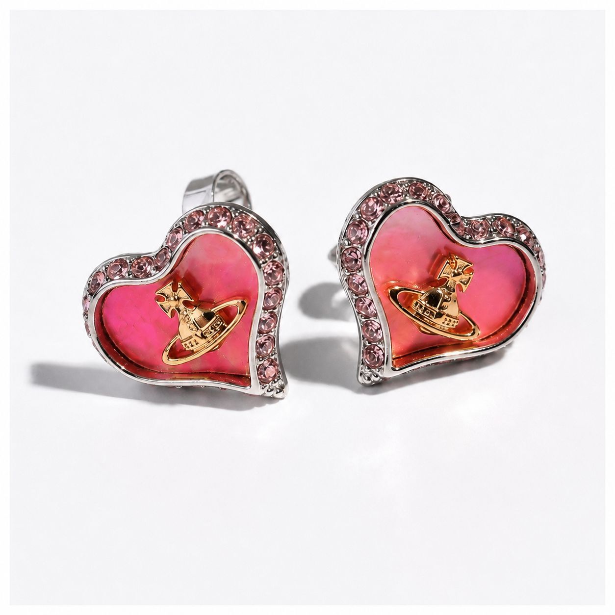 LYS01738 Vivienne Westwood 琉璃心形耳環