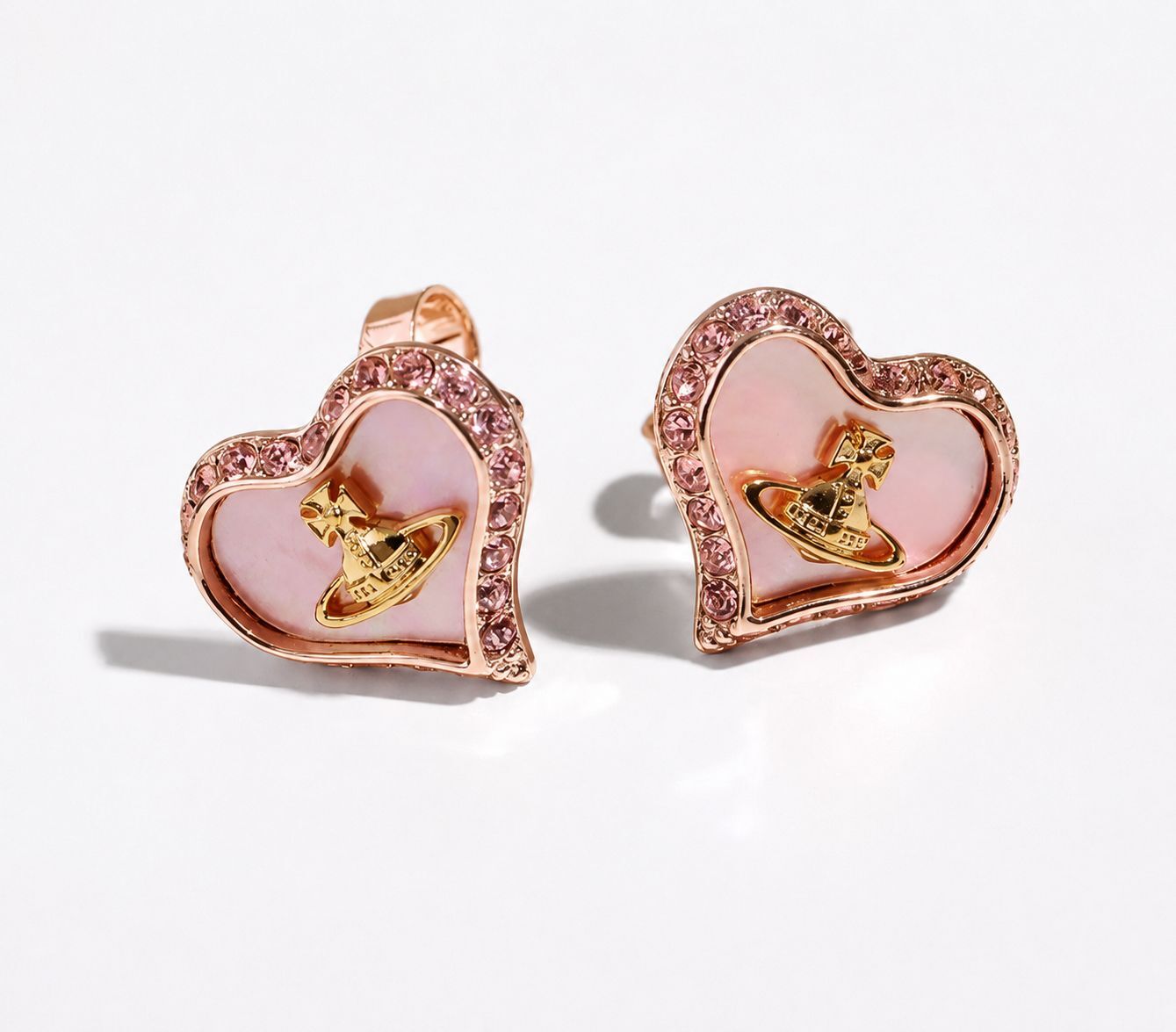 LYS01738 Vivienne Westwood 琉璃心形耳環