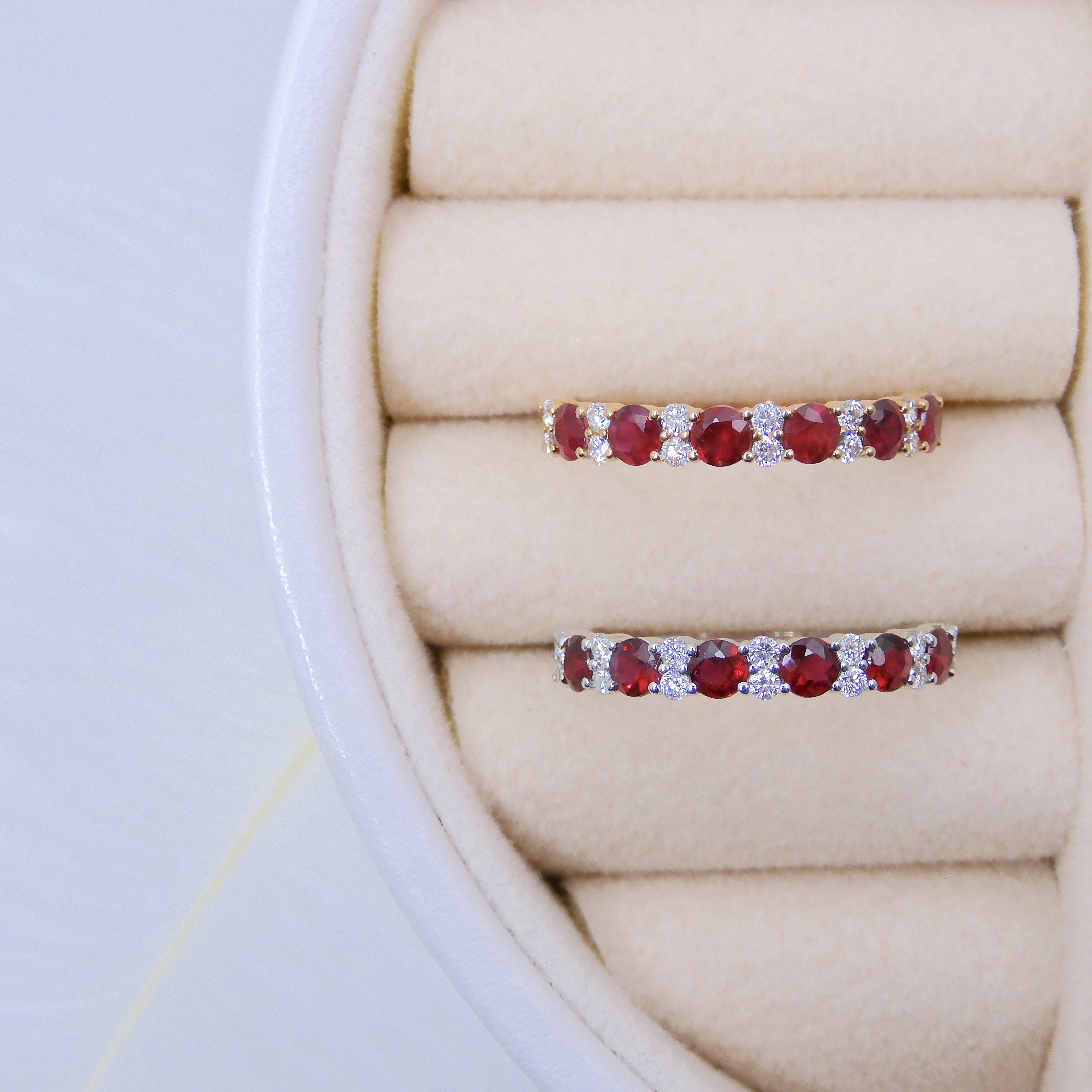 18K Gold  0.73ct / 0.61ct Ruby Ring
