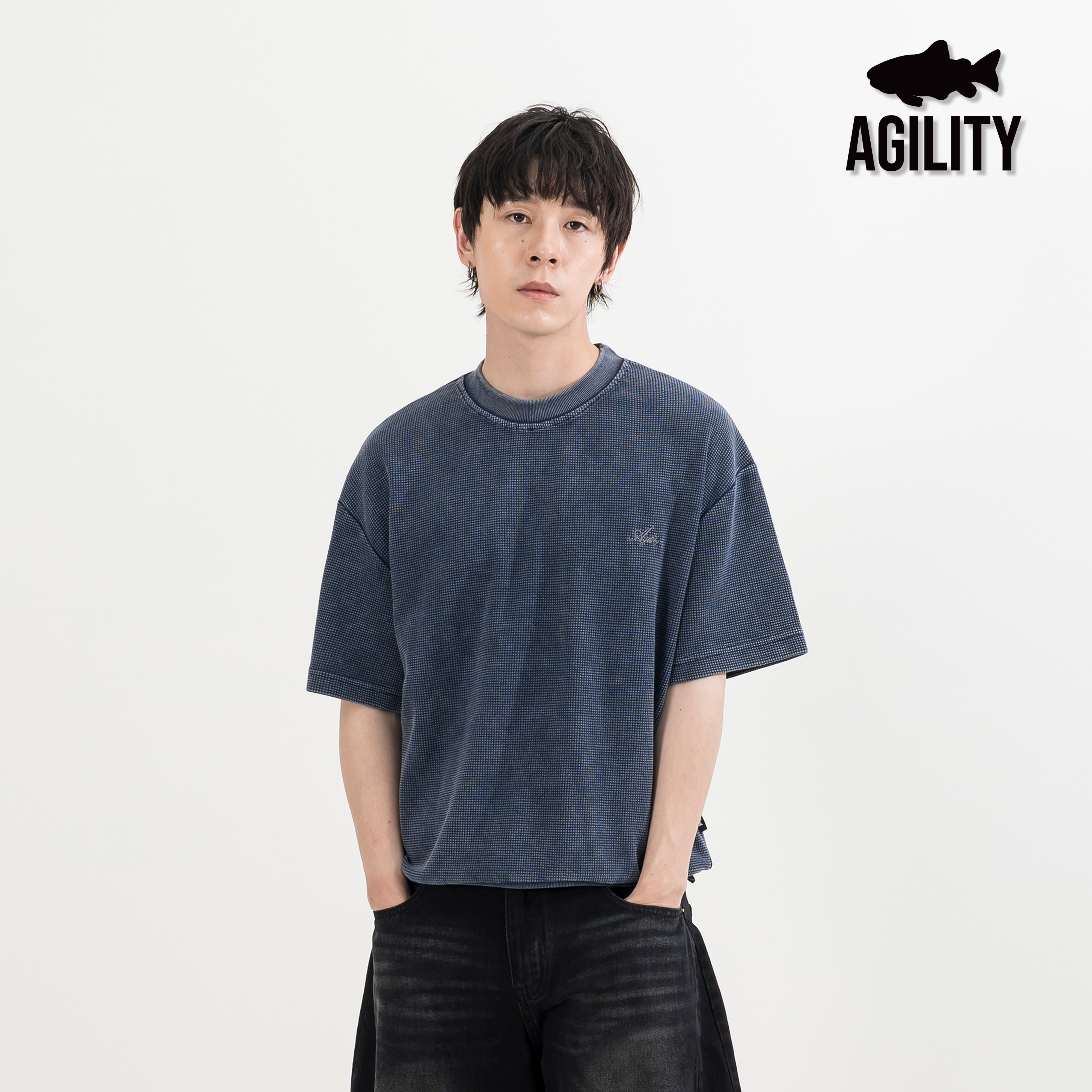 AGILITY Washed Waffle Tee 水洗華夫格 刺繡短Tee [WF6]