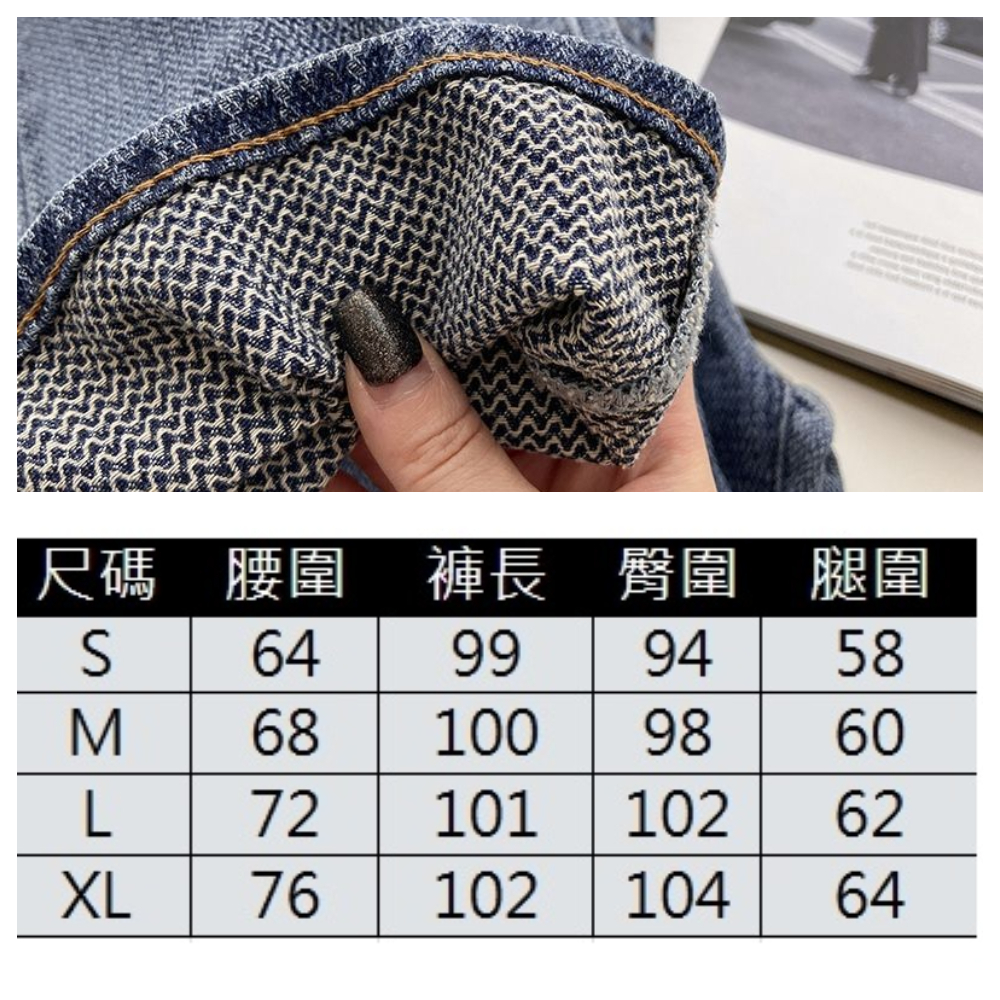【ASister 小姊姊】AS2458#女裝｜休閒褲/牛仔褲☆刷色直筒牛仔寬褲(2色 S-XL)
