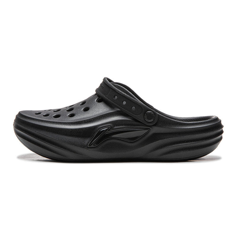 （海外連線代購）男女鞋 李寧 LI-NING SODA SANDALS 黑色 防水 洞洞鞋 拖鞋 涼鞋【AGUW005-2】