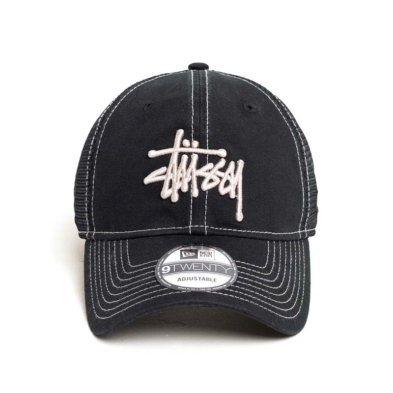 Stussy 9twenty Washed Basic Trucker 水洗卡車帽 帽子 黑色 1311164-BK [台灣現貨]