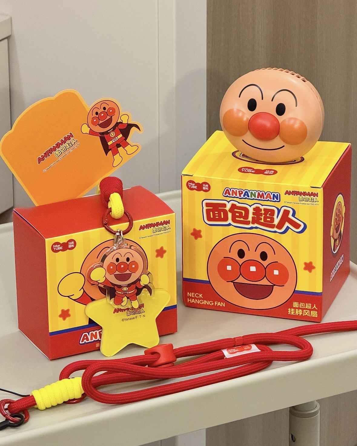 【逢甲 FUZZY】ANPANMAN 麵包超人 造型 掛脖 掛飾 風扇 電扇