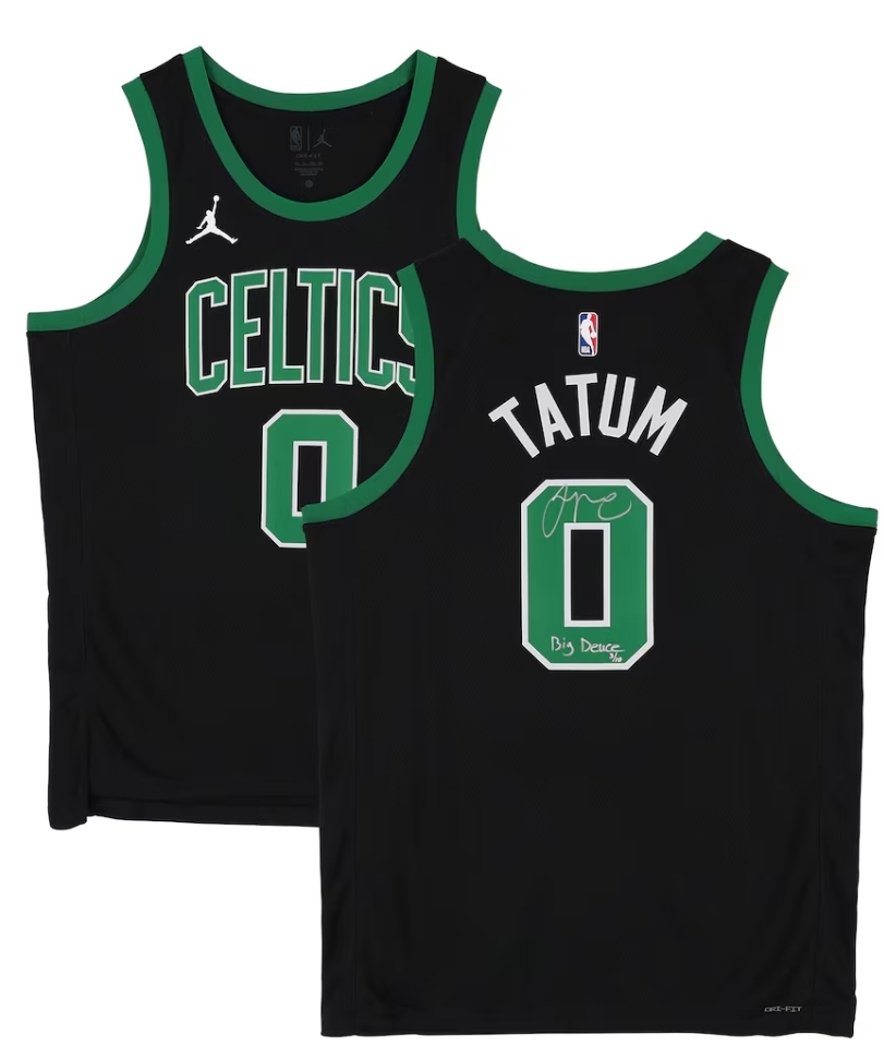 Jayson Tatum Boston Celtics Autographed Black Jordan Brand 2022-23 Statement Edition Swingman Jersey with "Big Deuce" Inscription - Limited Edition of 10
