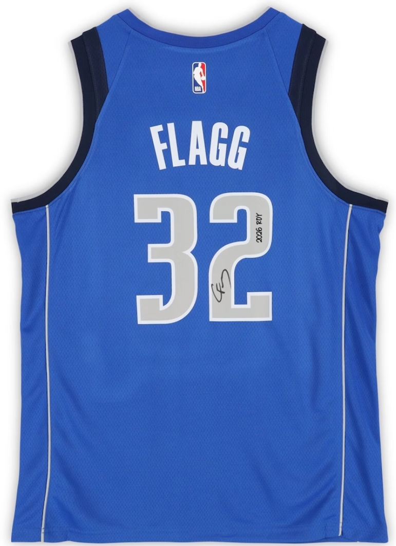 Cooper Flagg Dallas Mavericks Autographed Blue Nike Icon Swingman Jersey with "2026 ROY" Inscription